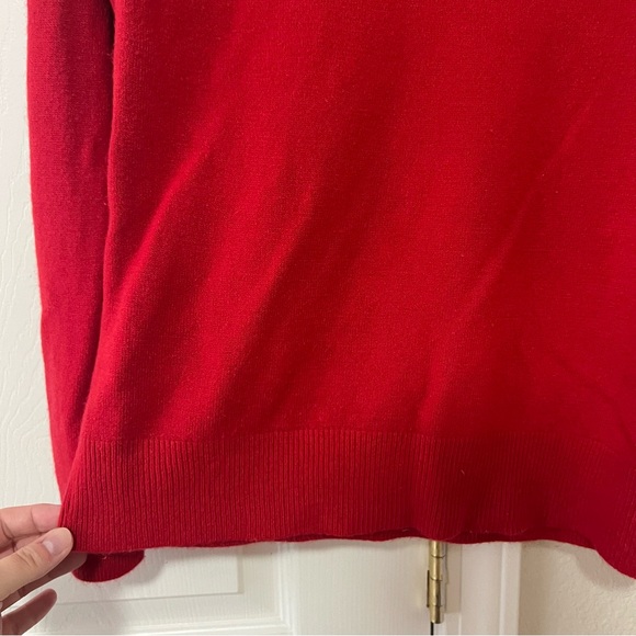 Sag Harbor Red Mock Neck Sweater Women’s Small - Picture 4 of 7